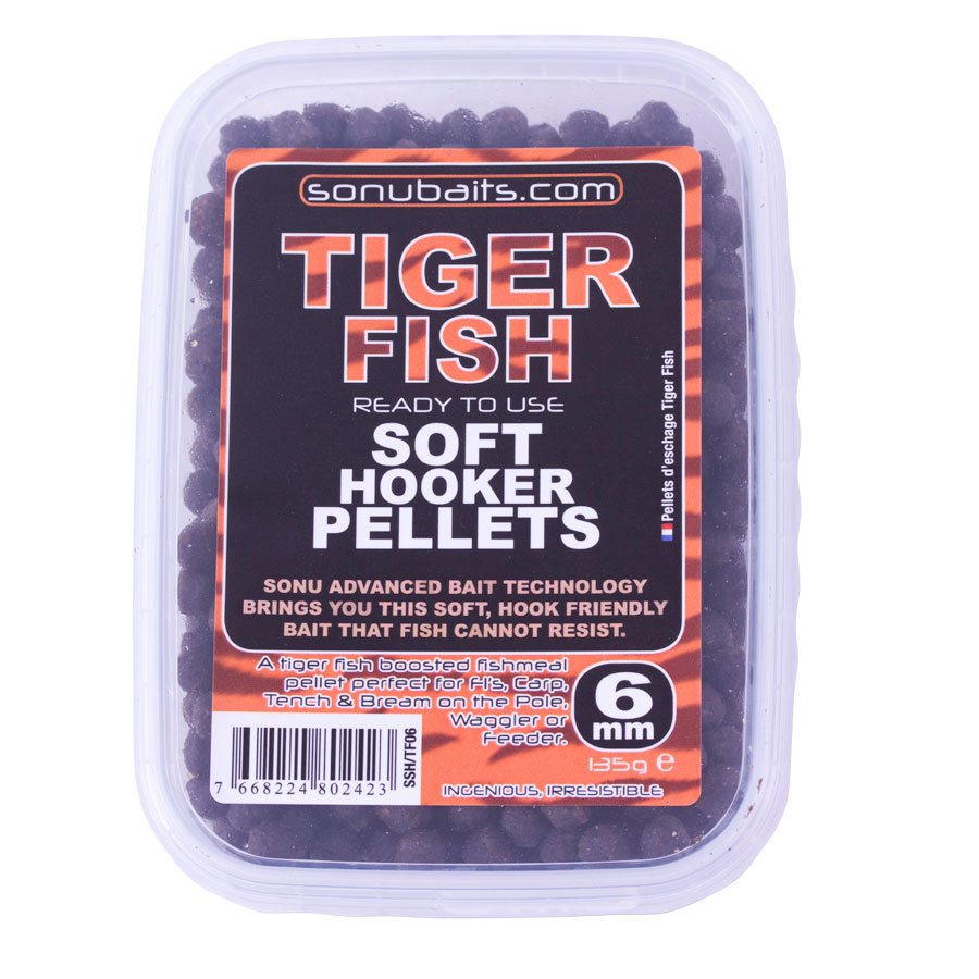 Sonubaits Soft Hooker Pellets Tiger Fish - 6mm - 135g