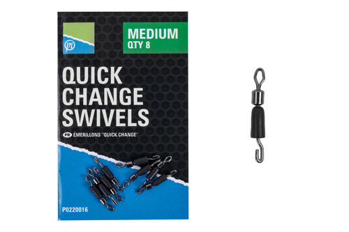 Preston Quick Change Swivels - Medium - Wirbel