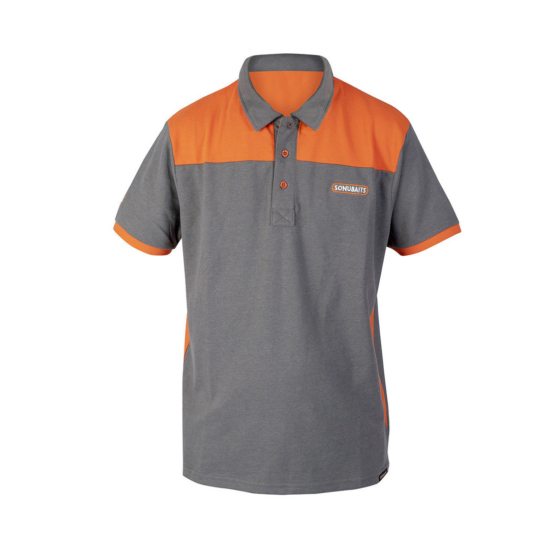 Sonubaits Poloshirt grau/orange